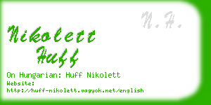 nikolett huff business card